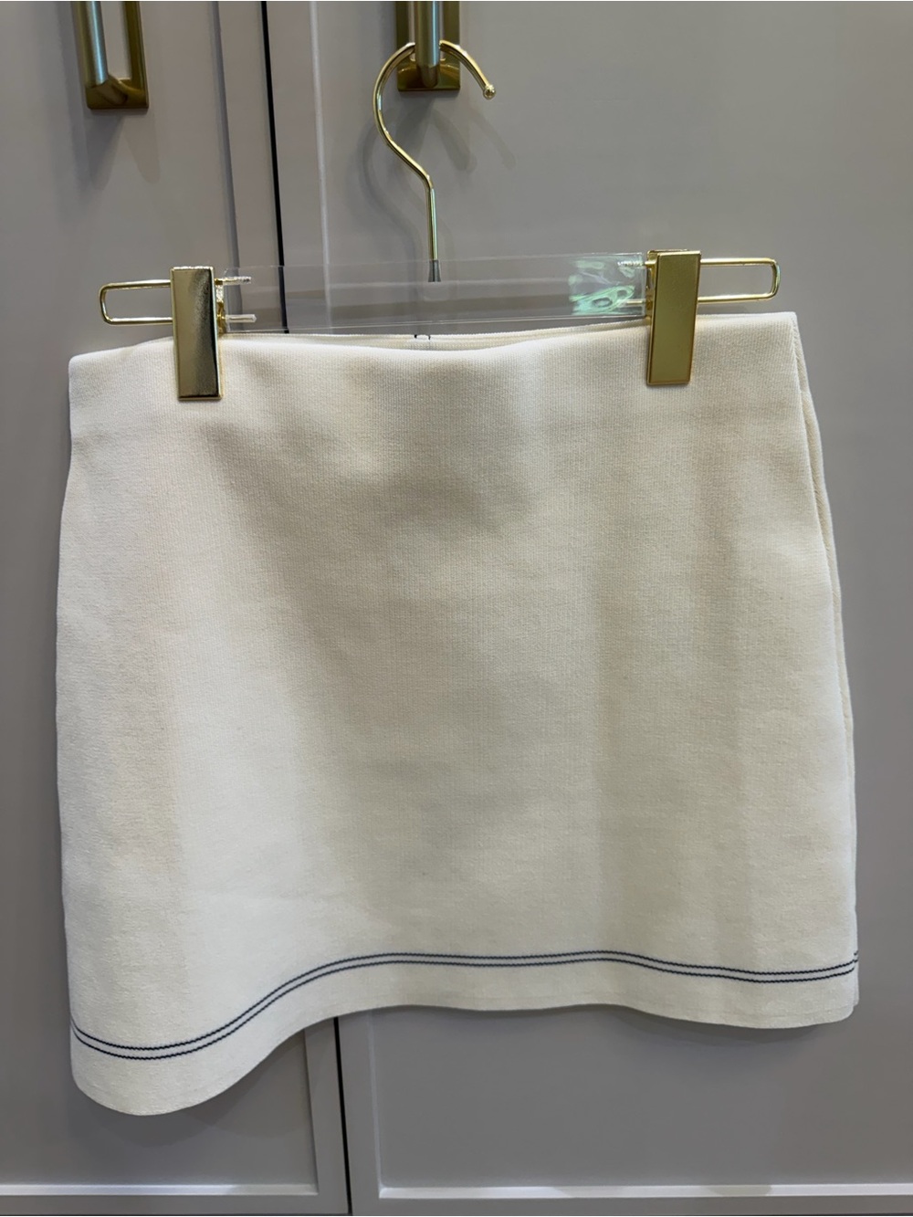 Zara Cream Knit Set with Black Pinstripe Detail - Picture 2 of 7